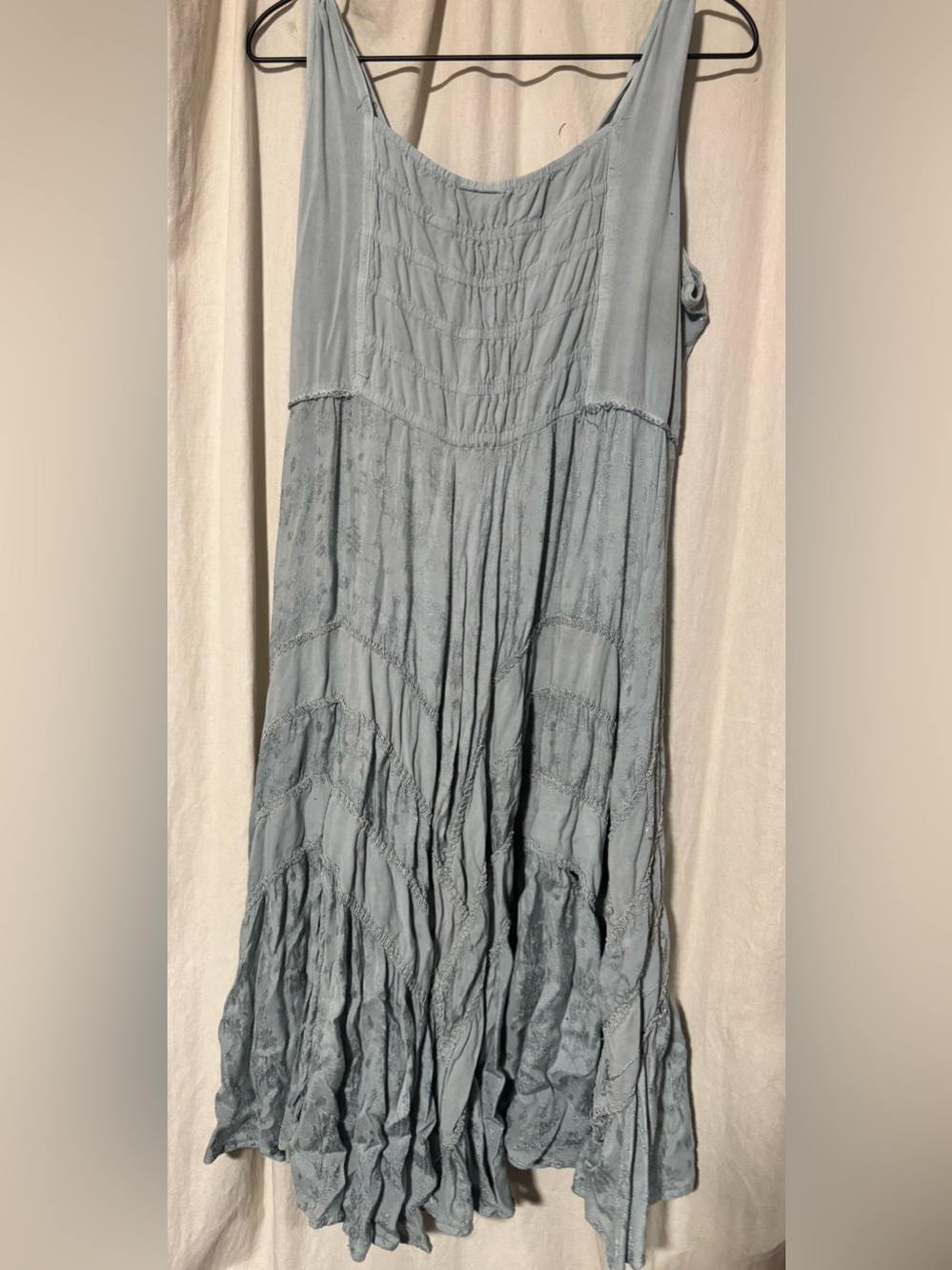 2 dress bundle!!! Scully Sleeveless Lace-Up Midi Dress Dusty Blue+Brown - Picture 3 of 4